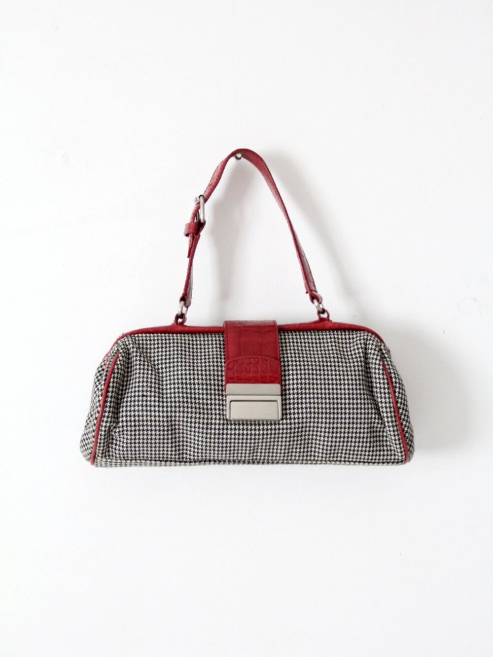 vintage Cynthia Rowley houndstooth shoulder bag